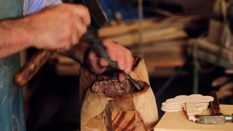 Luthier maker workshop Stock Footage 81490993