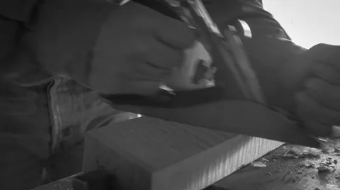 Luthier making a violin Stock Footage 56026767