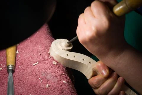 Luthier at work 写真素材