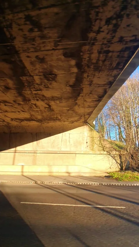 Luton City Street Vertical View During Ice Cold Sunny Day Stock Footage 326094872