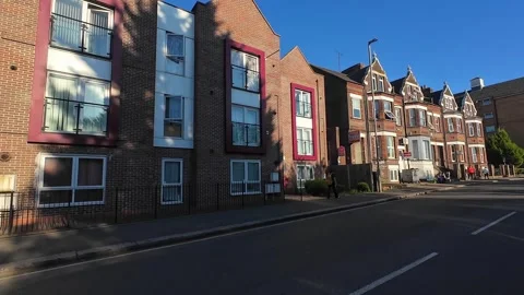 Luton City Street View Time Lapse Footage with Car Mounted Camera Stock Footage 316573953