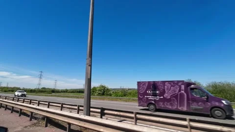 Luton England to Cardiff Wales Motorways Travel on Motorways Stock Footage 336608341