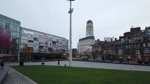 Luton, England - Town Centre Stock-Footage 143666875