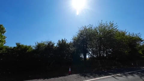 Luton to Oxford Window View of Motorways and Traffic Car Travel Stock Footage 314978049