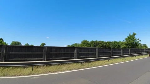 Luton to Reading London Window View of Motorways and Traffic Car Travel Stock Footage 314985553