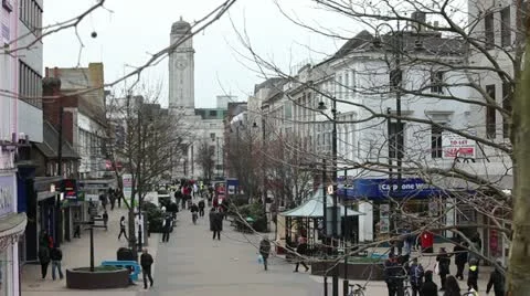 Luton Town Centre Stock Footage 21025400