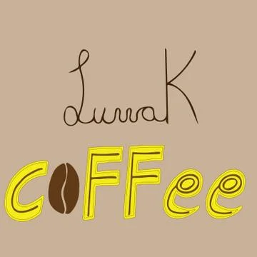 Luwak coffee Illustrazione stock