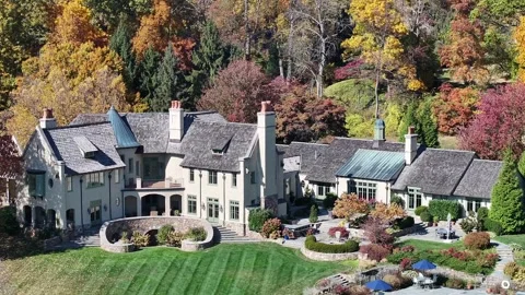 LUX Angular Roof Line Castle Style Modern Rustic Majestic Video stock 289146435