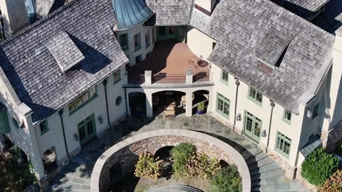 LUX Angular Roof Line Castle Style Modern Rustic Vídeo Stock 289146562