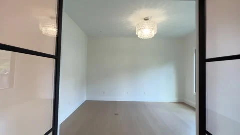 LUX Bathtub in Large Shower Empty Home Modern Large Spaces Not Furnished Stock-Footage 274317088