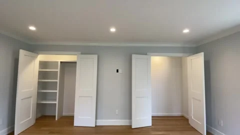 Lux New Construction Home Basement Wood floors Vidéo 261969558