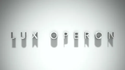 Lux operon 3D title animation with shadows on a white background Stock Footage 297216872