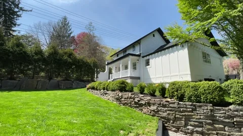 LUX Tiny White Home Exteroro Black and White Video stock 263455672