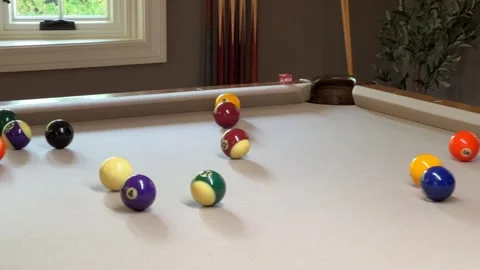 LUX White Pool Table Modern Light Home Entrance 스톡 동영상 274685516