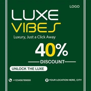 Luxe Vibes Template Stock Illustration