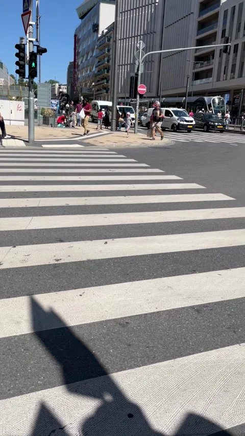 Luxembourg, 13 August 2026 elective focus on busy streets and urban traffic.. Stock Footage 345022439