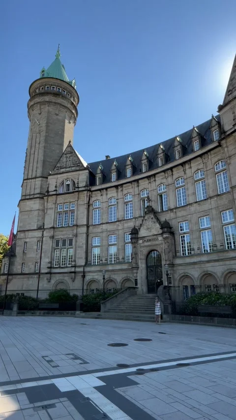 Luxembourg, 13 August 2026 selective focus on Plateau Bourbon in Luxembourg.. Stock Footage 345021318