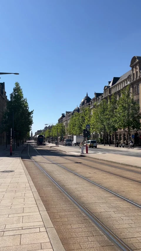 Luxembourg, 13 August 2026 selective focus on city traffic along a Luxembou.. Stock Footage 345021604