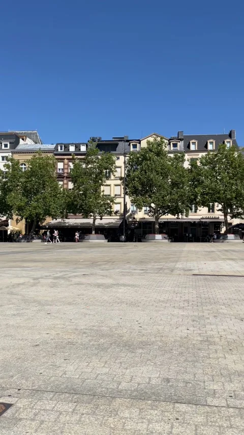 Luxembourg, 13 August 2026 selective focus on urban scene at guillaume ii s.. Stock Footage 345022212