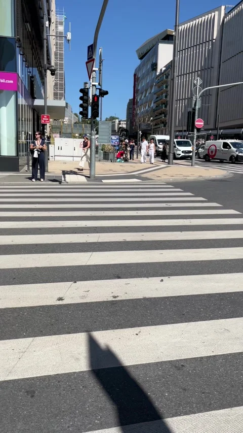 Luxembourg, 13 August 2026 selective focus on urban traffic in luxembourg cit Stock Footage 345022290