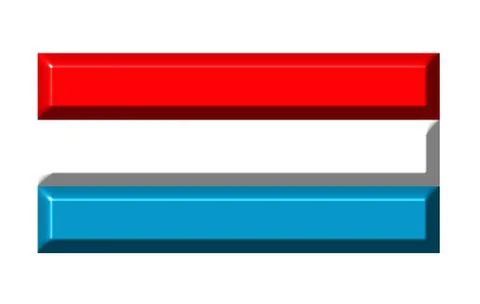 Luxembourg 3D Flag Stock Illustration