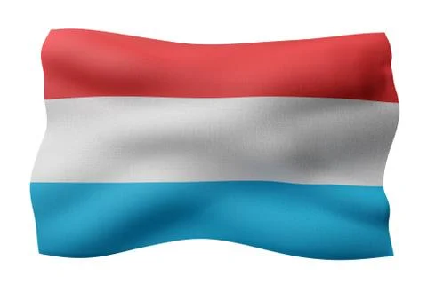 Luxembourg 3d flag Stock Illustration