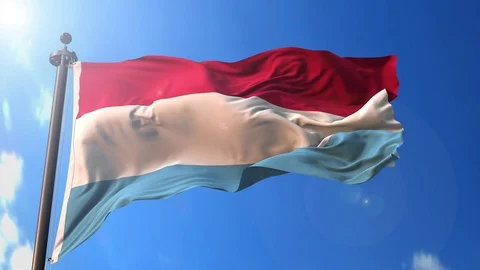 Luxembourg animated flag pack in 3D and green screen Stock Footage 119932641