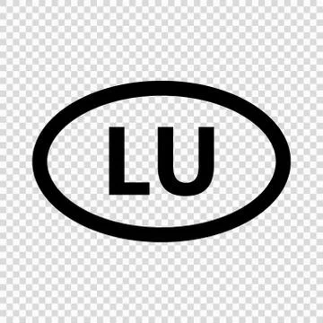 Luxembourg code symbol. short country name. Domain name Stock-Illustration
