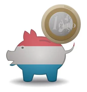 Luxembourg euro Stock Illustration