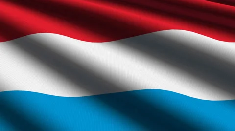 Luxembourg flag close up Stock Footage 5090196