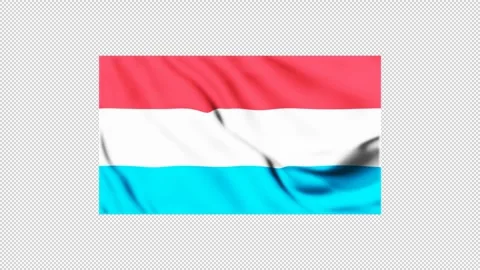 Luxembourg flag fluttering in the wind Stock Footage 306270683