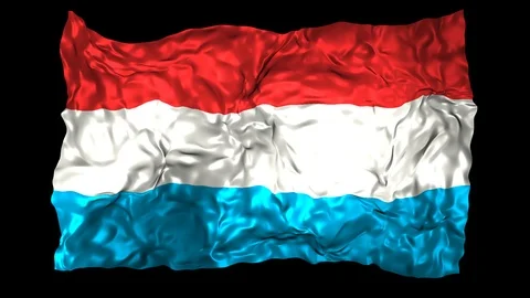 Luxembourg flag Stock Footage 110821844