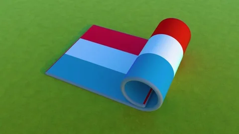 Luxembourg Flag Video stock 258594210