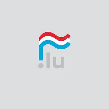 Luxembourg flag icon. Original simple design of luxembourgish flag, map marker Stock Illustration