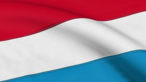 Luxembourg Flag Loop Stock Footage 241252556