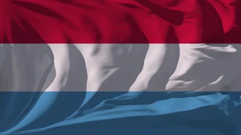 Luxembourg Flag Loop Stock Footage 295748602