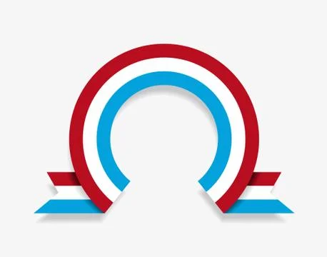 Luxembourg flag rounded abstract background. Vector illustration. Stock Illustration