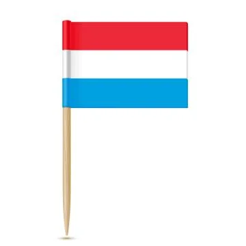 Luxembourg flag toothpick Stock Illustration