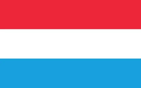 Luxembourg flag vector graphic. Rectangle Luxembourger flag illustration. Lux Stock-Illustration