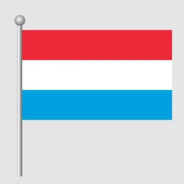 Luxembourg flag vector template background realistic copy Stock Illustration