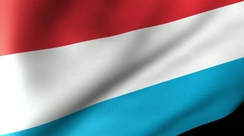Luxembourg Flag Waving Stock-Footage 12206960