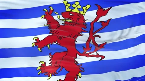 Luxembourg flag waving in the wind Video stock 134903291