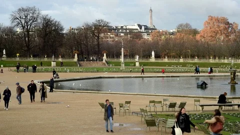 Luxembourg Gardens Stock Footage 100689312