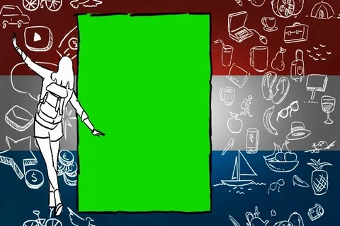 Luxembourg - Hand-drawn - Flag Loop - Illustration - SD Stock Footage 90626685