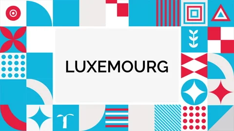 Luxembourg Independence Day typography animation with Luxembourg flag Stock Footage 280163552