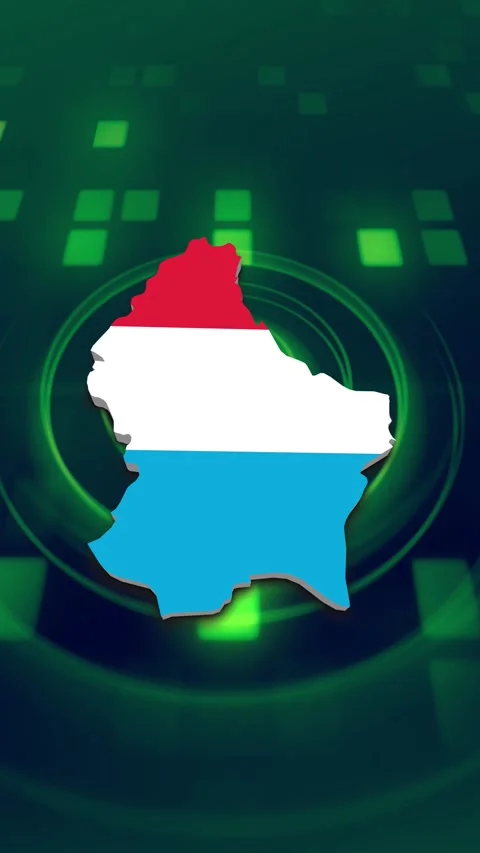 Luxembourg Map and Flag Background 스톡 동영상 347125413
