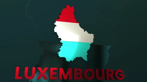 Luxembourg Map Stock Footage 279752896