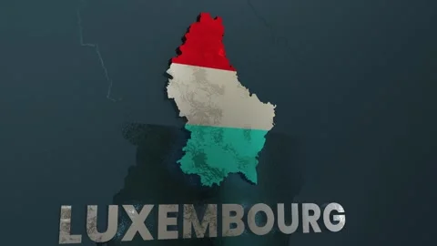 Luxembourg Map Stock Footage 279753113