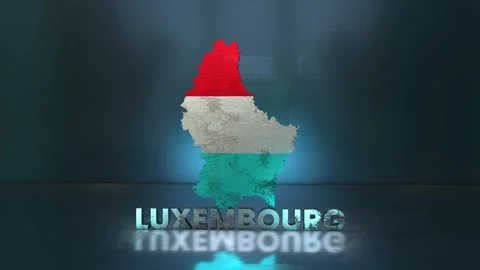 Luxembourg Map Stock Footage 283076571