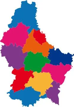 Luxembourg map Stock Illustration
